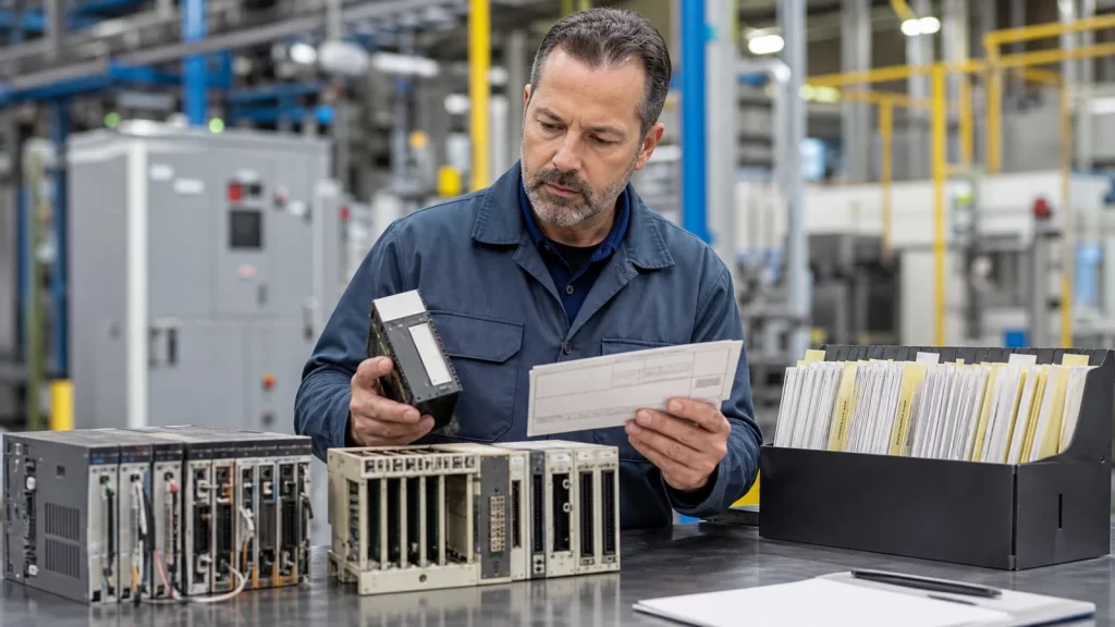 Technical documents and model records for obsolete industrial automation parts inquiry