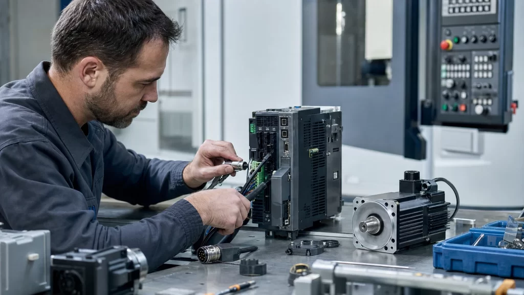 Servo drive and motor products for automation machine maintenance